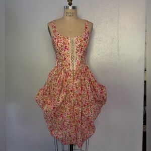Betsey Johnson Floral Corset Pink          Top/Dress
